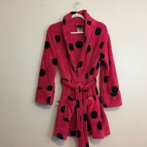 (JL) PINK by Victoria’s Secret Women's Robe Size XS Hot Pink Polka Dots 2012